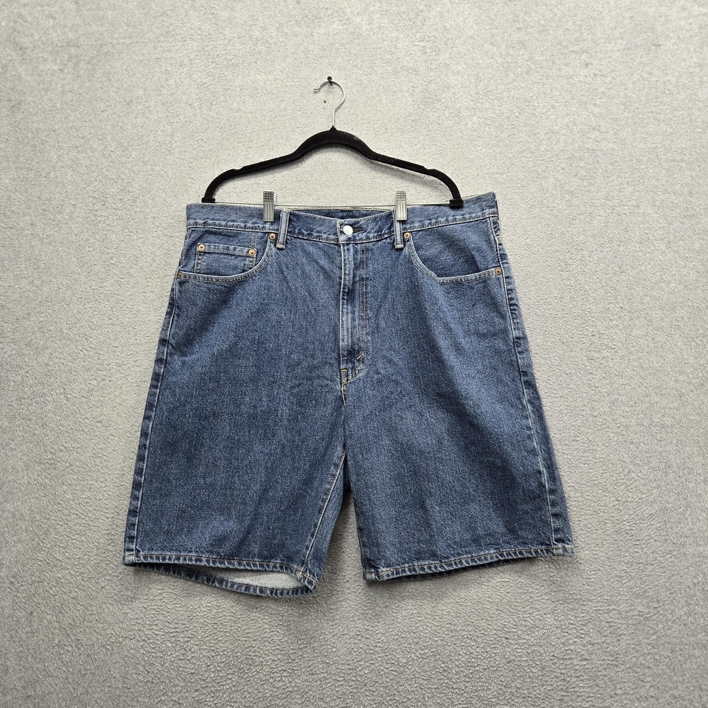 Levi's 550 Men Shorts W40 Blue Denim Jeans Relaxed Fit Button 9.5" Inseam